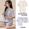 女士睡夏季带胸垫短袖短裤七分裤薄款可外穿两件套装家居M-3XL★娃娃优选 商品缩略图0