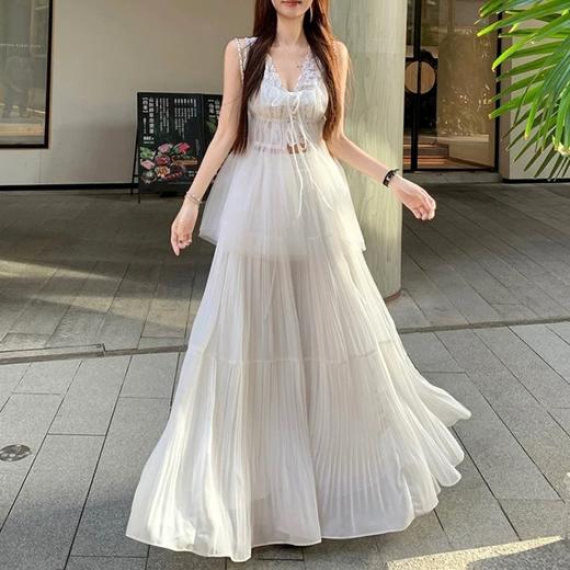 雨雾紫藤压褶半裙，名副其实的「仙女裙」，高级显白 商品图3