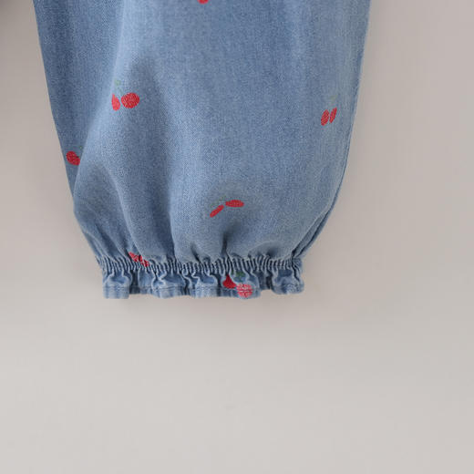 马克珍妮樱桃田园女童蝴蝶结牛仔裤2026年夏装新款560966 商品图4