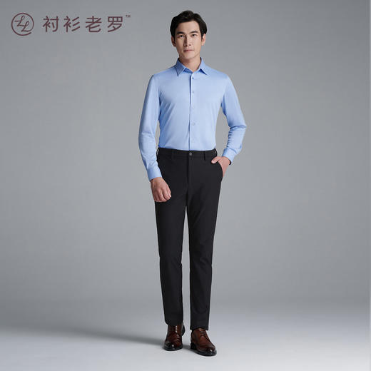[黑金总裁sorona复合]衬衫老罗春款男士修身弹力商务休闲长裤男裤H225827B 商品图2