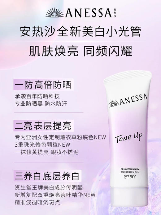 【面部升级】资生堂安耐晒面部金色/儿童蓝色/美白新版防晒霜90g 商品图2