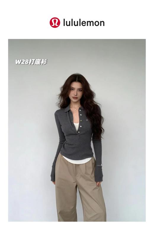 F032571一包2件装春季新款纽扣假两件可外穿打底衣高弹力长袖T恤 商品图10