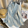 【清风外衣】蓝色千金感名媛西装外套！女2026春季新款独特袖口蝴蝶结设计小西服！ 商品缩略图1