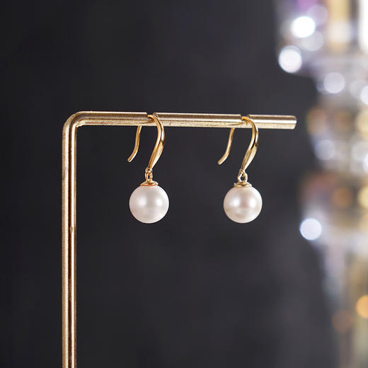 子佩集【月华柔情】银S925珍珠惜王妃耳环【YE1018】8mm珠双色单珠2601 商品图1