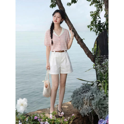 鹿向南【0328/20:00新品前一小时7折】粉色T恤 商品图2