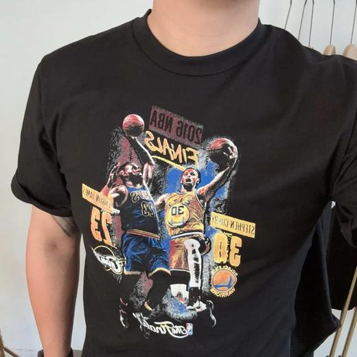 经典 怀旧十周年总决赛骑士VS勇士NBA联名纪念短袖T恤 男女情侣款 商品图1