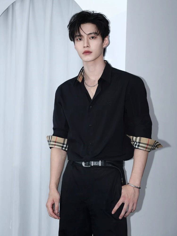 联泰公司的货！线上5000+ 战马万针刺绣点缀！BUR男士马术骑士刺绣弹力长袖衬衫