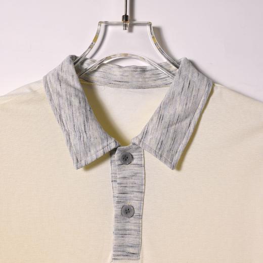 SDSA男装2026新款高贵轻奢老钱风拼接简约polo领短袖T恤百搭宽松 商品图1