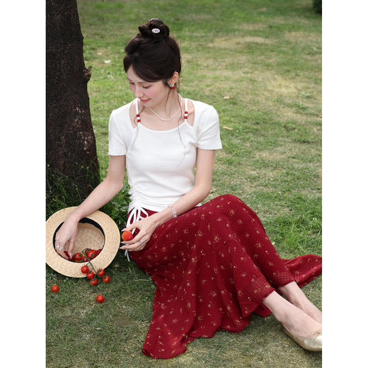 鹿向南【0328/20:00新品前一小时7折】白色T恤 商品图4