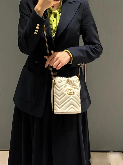 gucci 马蒙 mini 白金 水桶包 商品图3