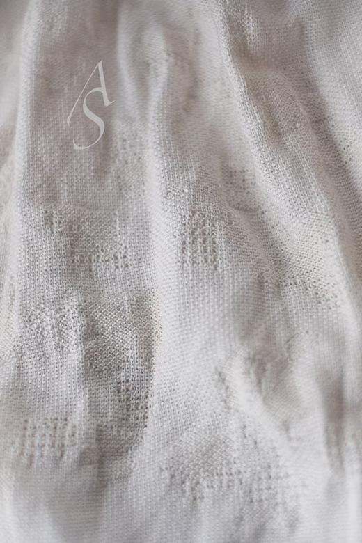 Boboutic 26SS 珍珠白织毯肌理丝麻短袖连衣裙 商品图6