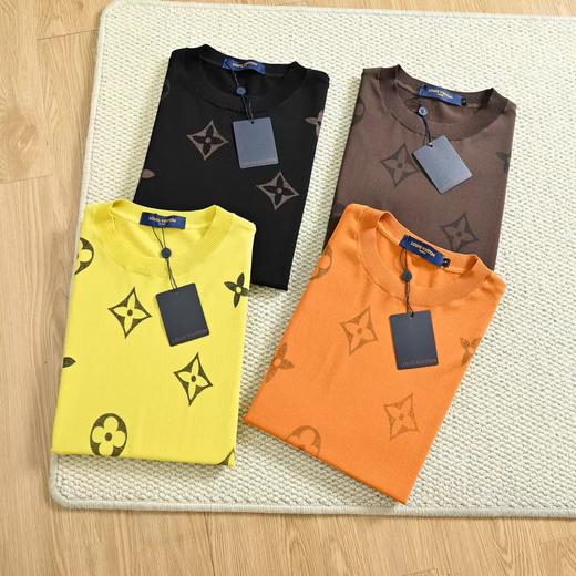 F032543春夏季新款简约日常百搭针织锦纶圆领短袖T恤 商品图1