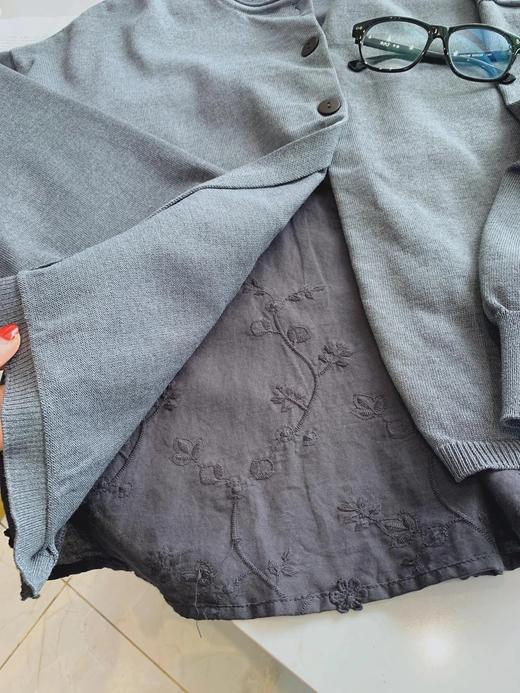 日单！无补！蕾丝拼接圆领开衫  26ZB03024- 商品图10