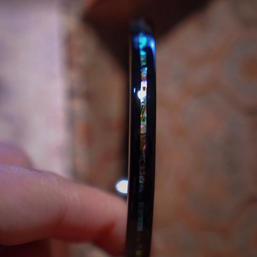 【宝光锦绣螺细镶嵌大漆手镯】紫光檀木质、古典方镯女士手作饰品 商品图1