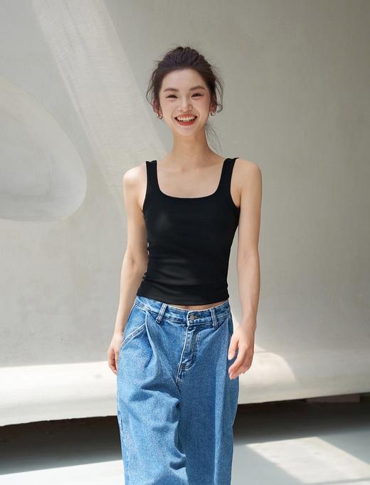 宽肩带美背打底背心，方领 + 宽肩带 = 直角肩魔法 商品图4