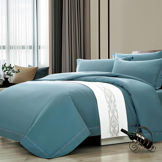 精品全棉贡缎四件套 DME1418 商品图4
