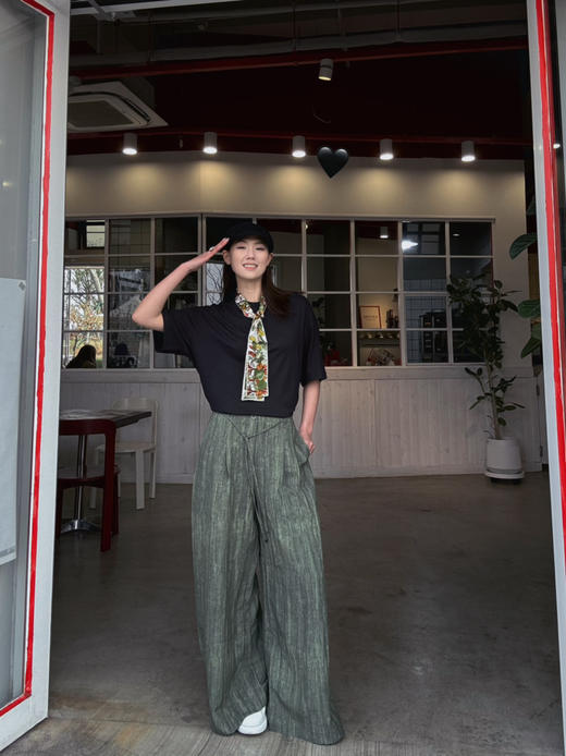 【自由自在】噢蜜ooomeooo高弹宽松T“送真丝丝巾” 商品图3