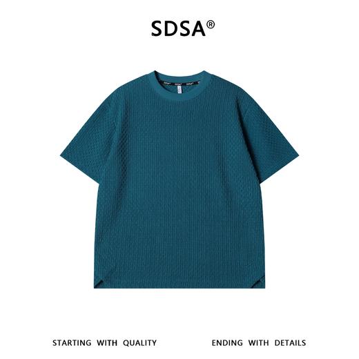 26T230SDSA男装2026新款高贵轻奢日系复古纯色肌理圆领短袖T恤百搭上衣 商品图1