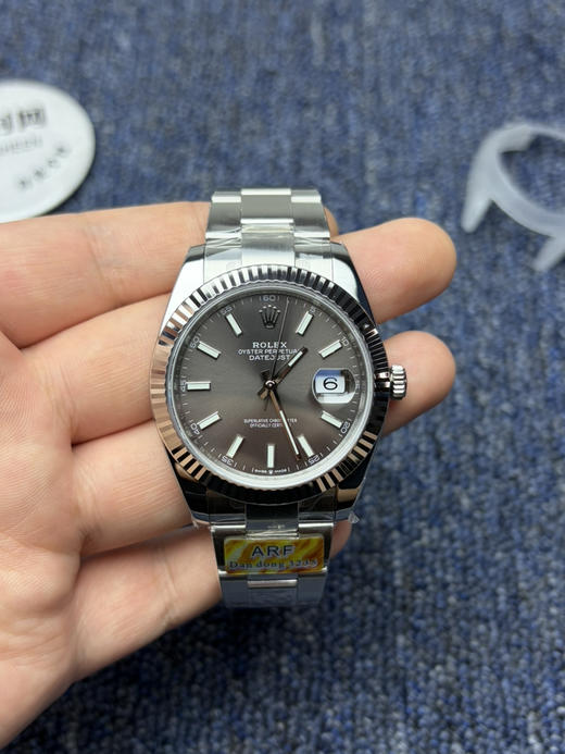 ARF劳力士日志型41mm 水泥灰 灰盘 丹东3235机 板带 三珠链 904L钢 男士腕表 商品图1