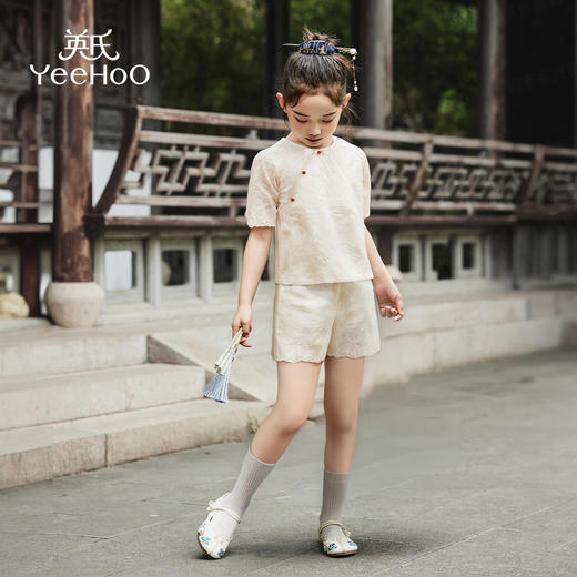 【英氏】【新中式套装】【110-170】女童夏季汉服套装 商品图8