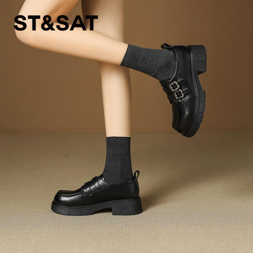 星期六26春新款学院风厚底花花乐福鞋SSE1112C3Y 商品图7