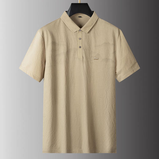 【DPS】【亚麻】大依优型大码男装夏季翻领POLO衫短袖商务休闲短袖上衣 商品图1