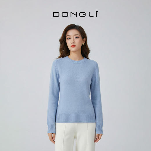 东黎 • 山羊绒女士秋冬圆领百搭简约套头衫 3565 商品图2