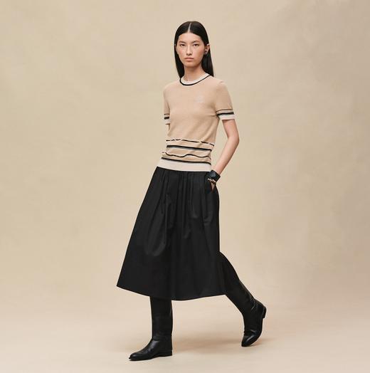 女款刺绣羊绒短袖针织衫zh 商品图3