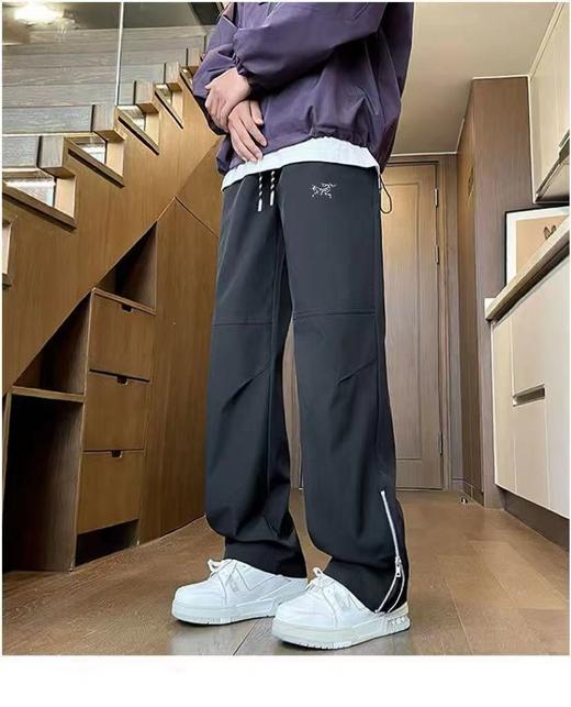 F032521纯色Logo腰带修身直筒休闲裤徒步登山裤长裤 商品图3