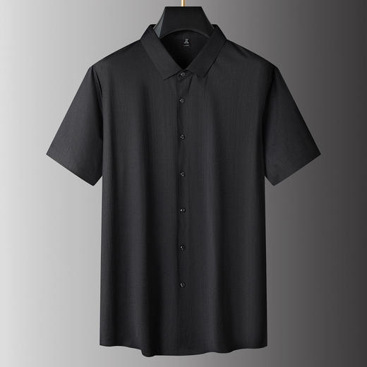 【DPS】大依优型大码男装夏季冰丝短袖衬衫商务休闲百搭上衣衬衣翻领 商品图2
