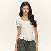 Ariseism 美式复古设计感金属扭结圆领短款短袖T恤女夏季新款上衣 商品缩略图2