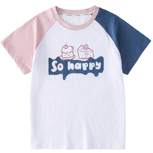 【10A抗菌】棉花堂夏款蓝雾粉咖竹节棉童装短袖T恤 ---FA61164 商品图11