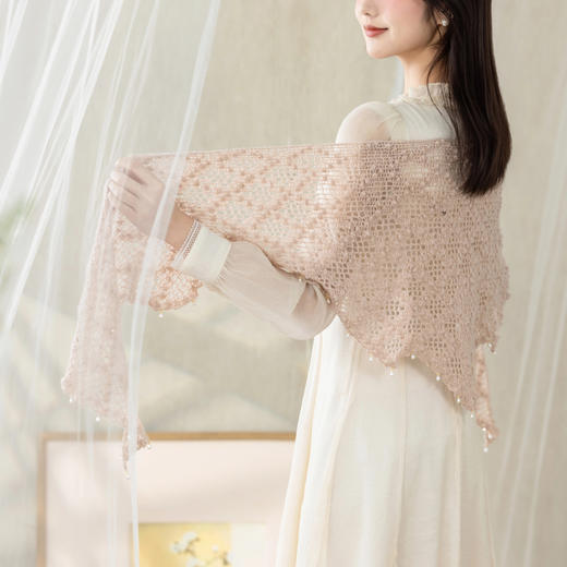 苏苏姐家珠帘披肩手工DIY编织钩针毛线团自制材料包 商品图2