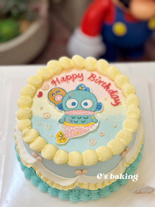 #复古风 #手绘蛋糕 #小丑鱼汉顿 #三丽鸥sanrio #丑萌丑萌哒 忌廉蛋糕（默认自提，收费配送请联系客服） 商品图0