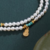子佩集【福禄双华】银S925珍珠惜王妃手链【QNS0006】3mm珠镀金绿松石葫芦2601 商品缩略图4