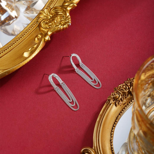 子佩集【风华漫舞】银S925耳环【EL070644】时尚时尚流苏三环2602 商品图1
