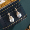 子佩集【秾华因缘】银S925珍珠惜王妃耳钉【YE0634】11.5mm珠镀金吊球宝塔2601 商品缩略图0