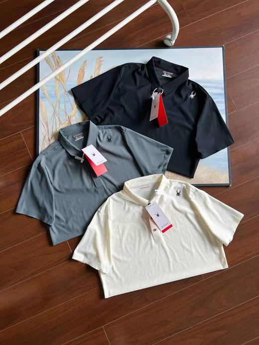 F032567新款运动系列撞色条纹领前胸撞色四合扣冰感科技短袖POLO衫 商品图5