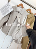 专柜实拍【高智风衣】拉夏贝尔/La Chapelle极简翻领排扣下摆抽绳设计纯棉休闲上衣宽松外套 商品缩略图5