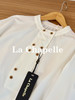 专柜实拍【森系！】拉夏贝尔/La Chapelle全棉小众高级圆领宽松净版娃娃衫双排扣简约通勤风纯棉长袖衬衫 商品缩略图6