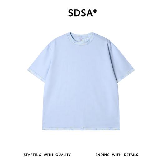 SDSA男装2026新款高贵轻奢潮牌玫瑰花印花圆领短袖T恤百搭简约潮 商品图0