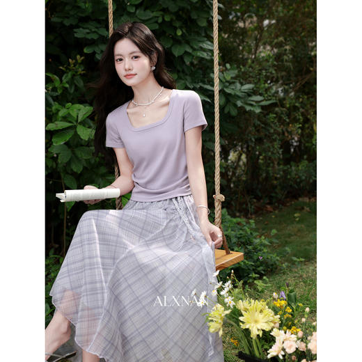 鹿向南【0328/20:00新品前一小时5折】格子半身裙 商品图3