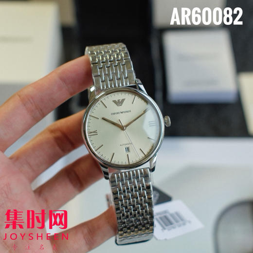 原单阿玛尼AR60082｜男士机械腕表 表界的“奶油风”天花板，米白色表盘+银针+精钢编织带 商品图1