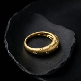 暗夜华光穹顶戒指 银镀金首饰 非质量问题不退不换