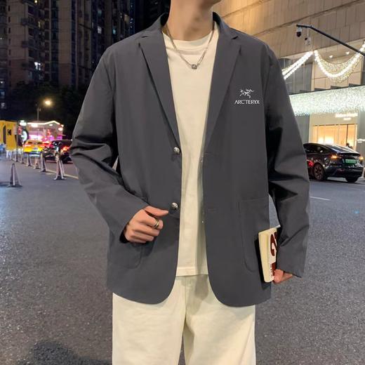 F032510早春新款男士运动休闲百搭早春针织长袖西装外套 商品图7
