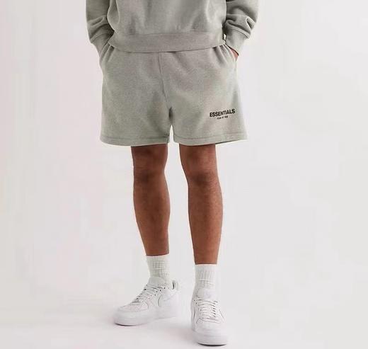 F032530夏季新款时尚百搭字母印花抽绳毛圈男女同款休闲运动短裤 商品图9