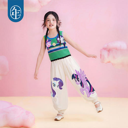 小马宝莉联名年衣童装防蚊裤夏季新款女童卡通风凉感长裤休闲裤子 商品图4