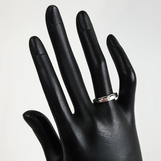 【天然正品】AU750白金简约时尚群镶款0.045克拉钻石戒指15号（戒圈可改）120226NJT67 商品图6