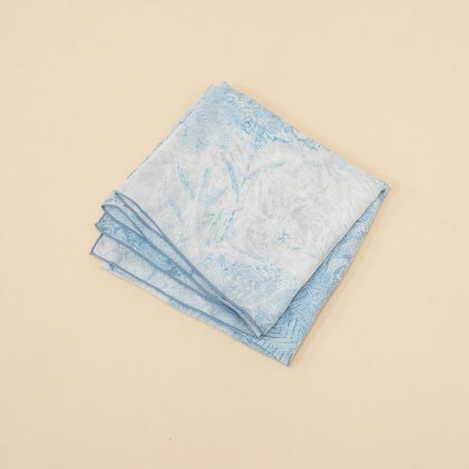 西子/蓝屿森林桑蚕丝春夏天青色大方巾丝巾披肩/SJKX0103 商品图2