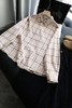 韩国东大门复古格纹翻领宽松长袖衬衫 商品缩略图7